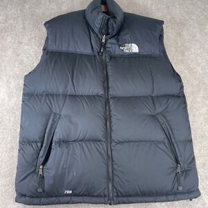 VTG The North Face 700 Puffer Vest Mens XL Black Down Insulated Outdoor Gilet